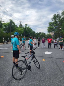 active bike class with instructor