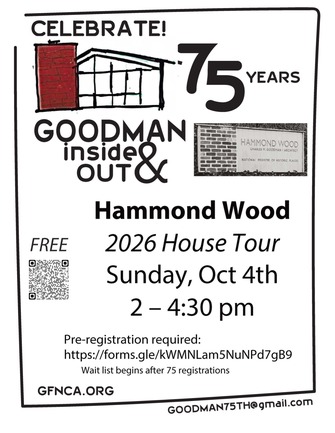 Celebrate the 75th Anniversary of the historic Hammond Wood House with a Free House Tour on Sunday, Oct. 4 