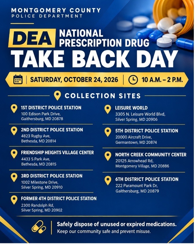 Multiple Opportunities Available to Safely Dispose of Unused Medications in October 