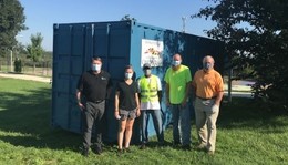 Container placed at Garrett Park to support community programs
