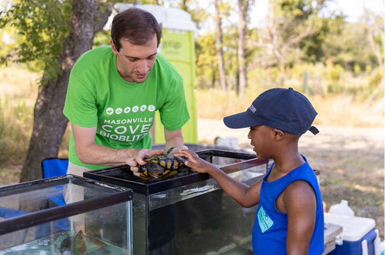 Bioblitz activity - meeting a turtle