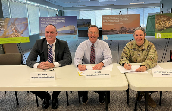 Project Partnership Agreement being signed