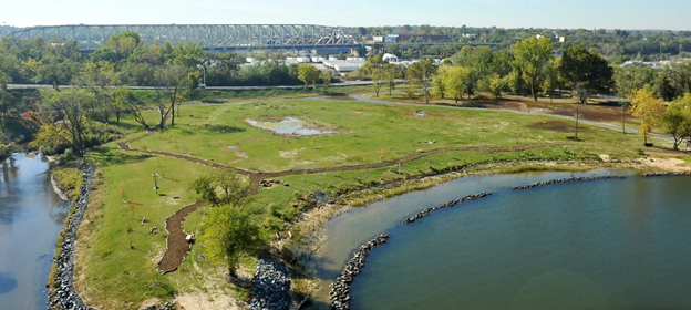 Bird's eye view of Masonville Cove