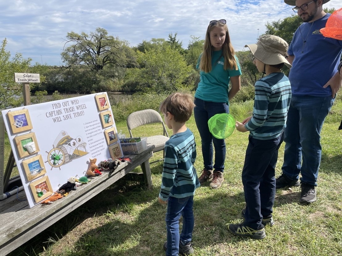 Families Learn about Captain Trash Wheel