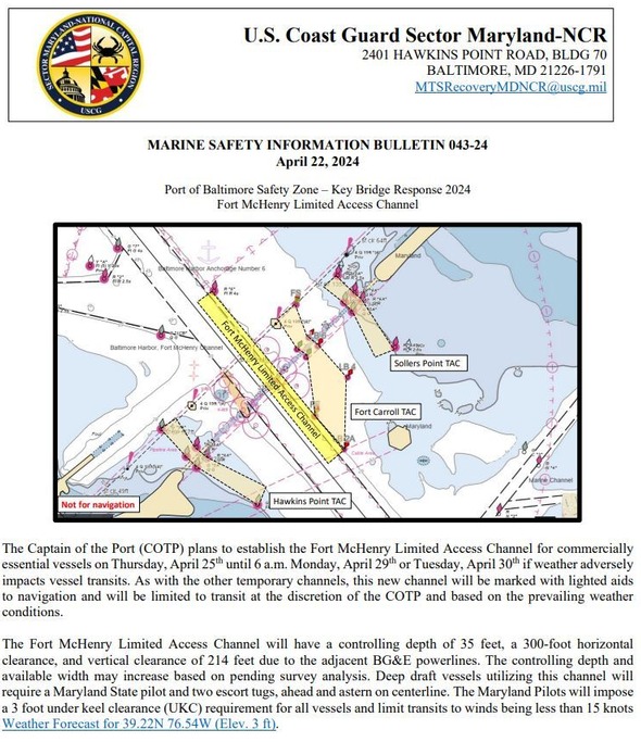 U.S. Coast Guard Sector Maryland - Marine Safety Information Bulletin