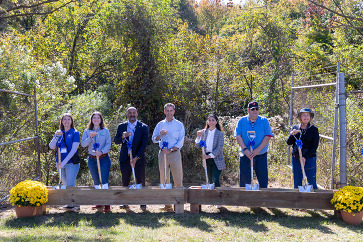The groundbreaking ceremony at Cox Creek