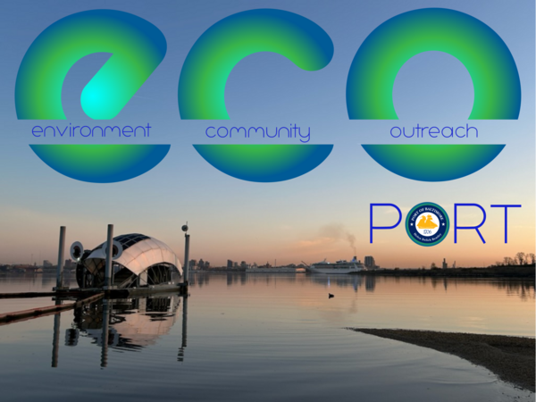 Masonville Cove - cruise ship and trash wheel