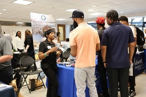 Table at hiring expo