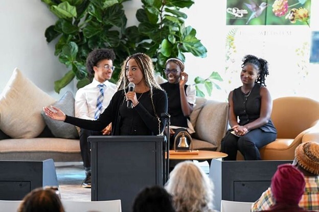 The MCL WildSTEM interns showcased their projects and spoke about the skills and insights they gained during the program.