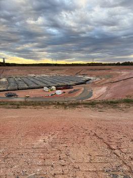 Geotubes at Cox Creek Dredged Material Containment Facility