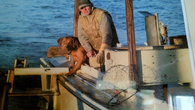 Waterman and Chesapeake Bay Retriever on the Little Choptank River