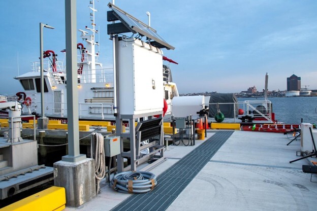 Image of the Baltimore Harbor water level and meteorological station.