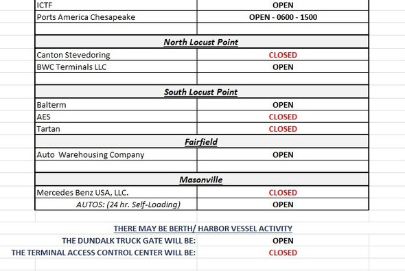 Terminal Holiday Schedule - Juneteenth Day 2026