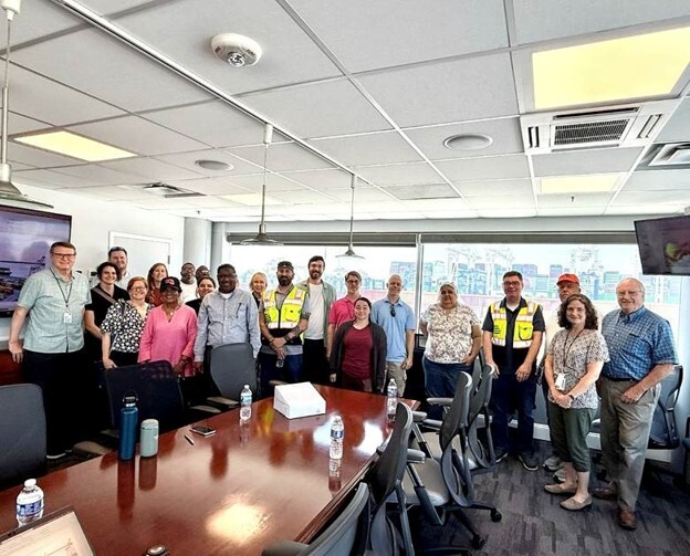 Tour participants at Ports America Chesapeake (PAC)