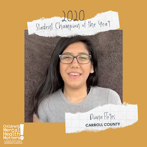 Diana Flores Winters Mill High School Carroll County 2020 Student Champion of the Year