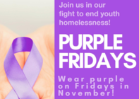 Read Homeless Youth Awareness Month Article (Wear Purple in November)