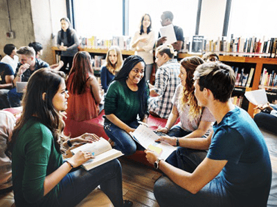 students in a study group