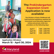 Pre-K Expansion Grant Flyer