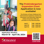 Pre-K Expansion Grant Flyer