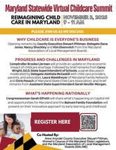 Maryland Statewide Virtual Child Care Summit flyer 2025.