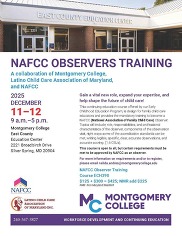 NAFCC Training flyer.