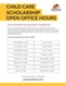 2026 Child Care Scholarship Open Office Hours Flyer.