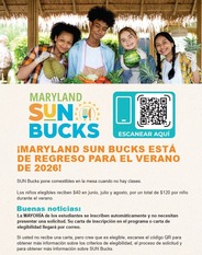 SUN Bucks 2026 folleto en español