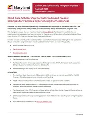 Child Care Scholarship Homelessness One Pager.