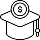 Scholarship illustrated icon.