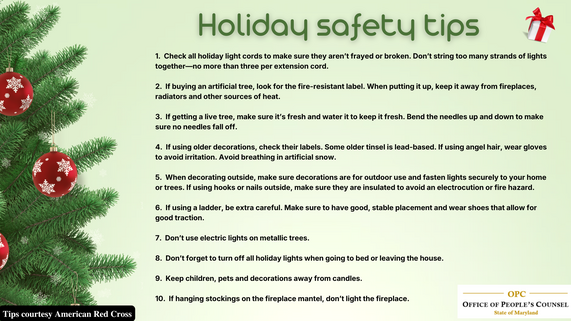 Holiday safety tips
