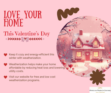 Valentine’s Day theme image. Picture of a house  with hearts everywhere, along with the words “Love Your Home, This Valentine’s Day”. 