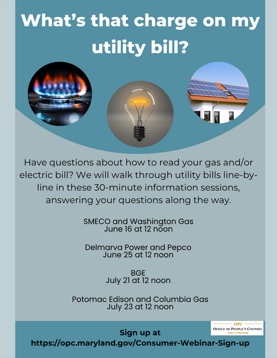 How to read your utility bill webinars