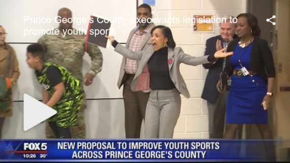Video from Fox 5: Prince George's County Executive to launch legislation putting youth sports front and center