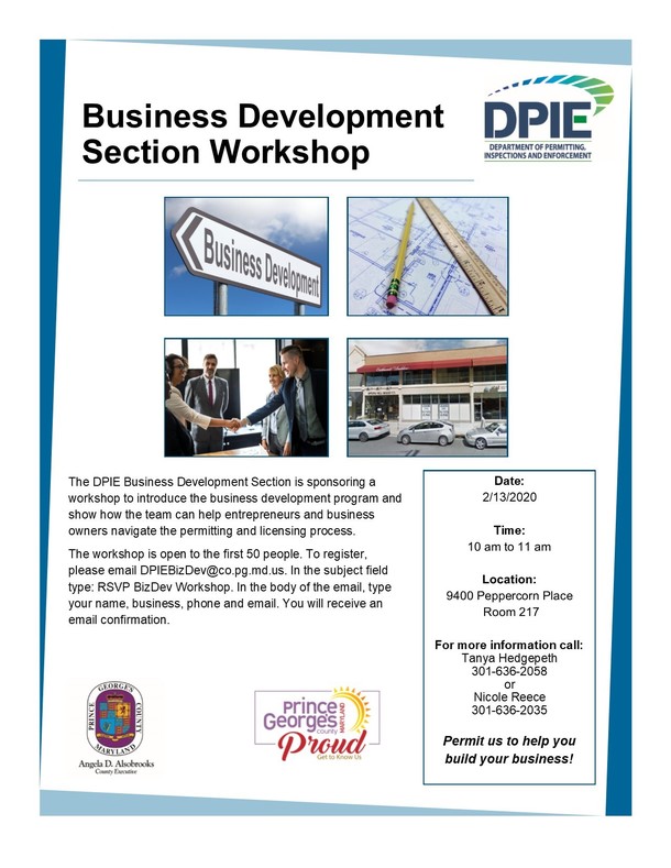 Business Development Section Workshop, February 13, 2020