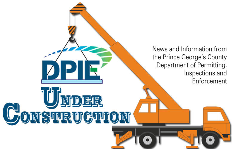 Under Construction Masthead with truck and DPIE logo