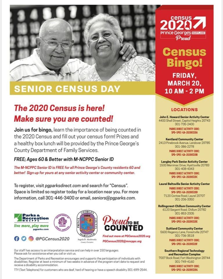 Senior Census Bingo