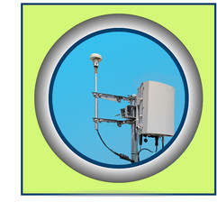 Small wireless facility on tower pole