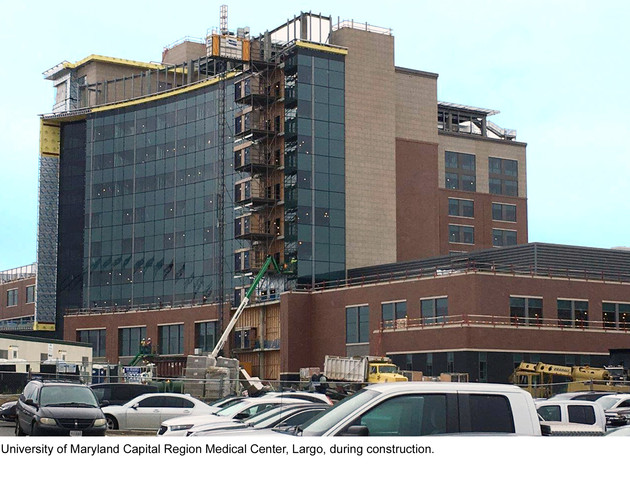 University of Maryland Capital Region Medical Center, Largo, during construction