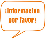 Information please, in a word bubble in Spanish