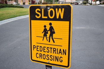 Slow Down Pedestrians Crossing
