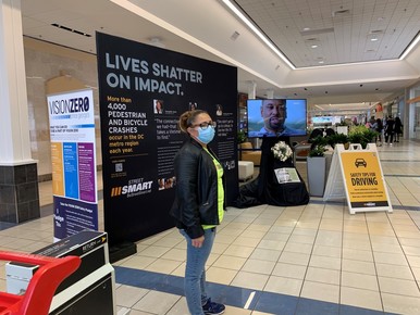 2020 World Day of Remembrance for Traffic Victims Lives Shatter on Impact Display at the Mall at Prince George's