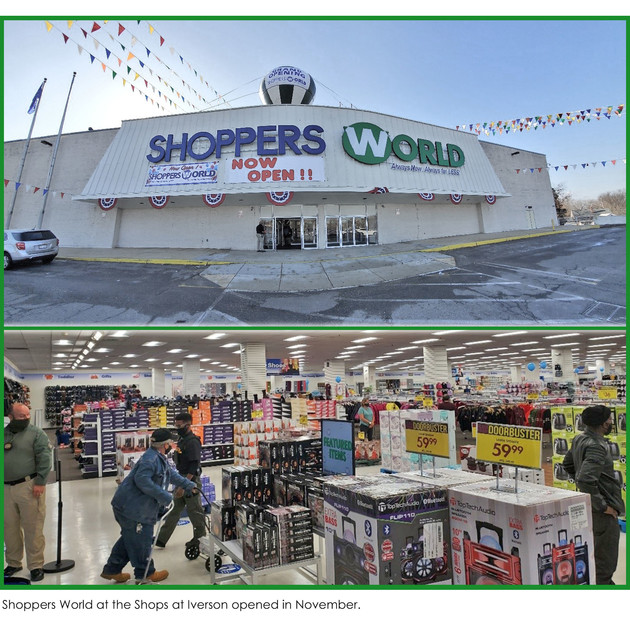Shoppers World at the shops at Iverson, outside photo and inside photo of store