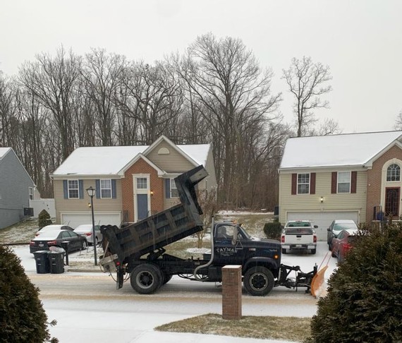 Contractor Truck During Snow Ops
