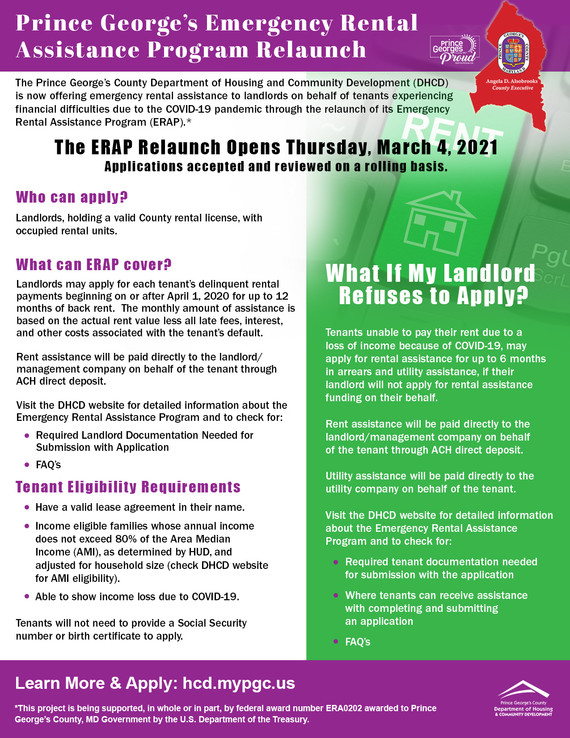 Emergency Rental Assistance Program 2021 Flyer