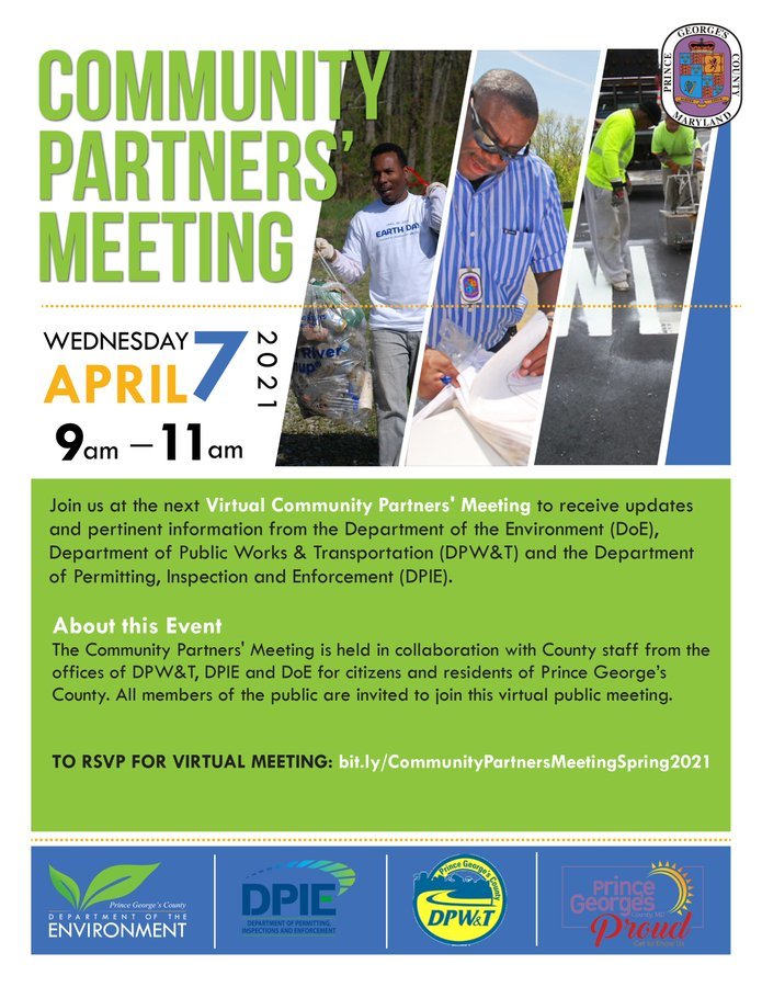 Spring 2021 Community Partners' Meeting Flyer