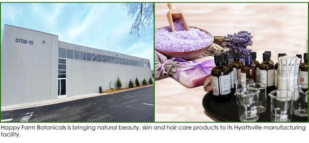 Pic of building and products - Happy Farm Botanicals is bringing natural beauty care products to Hyattsville.