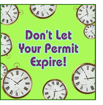 Don't let your permit expire with pictures of stop watches all over the icon