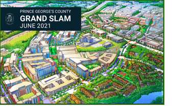 Prince George's County 2021 Grand Slam PowerPoint cover of county landscape drawing