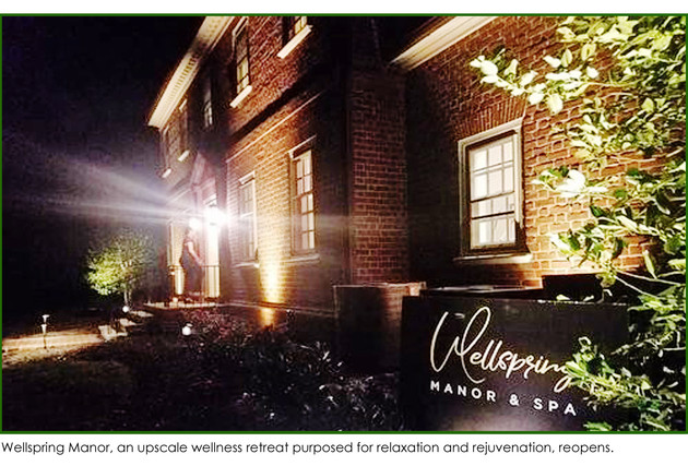 pic of outside brick building - Wellspring Manor, an upscale wellness retreat purposed for relaxation and rejuvenation, reopens.