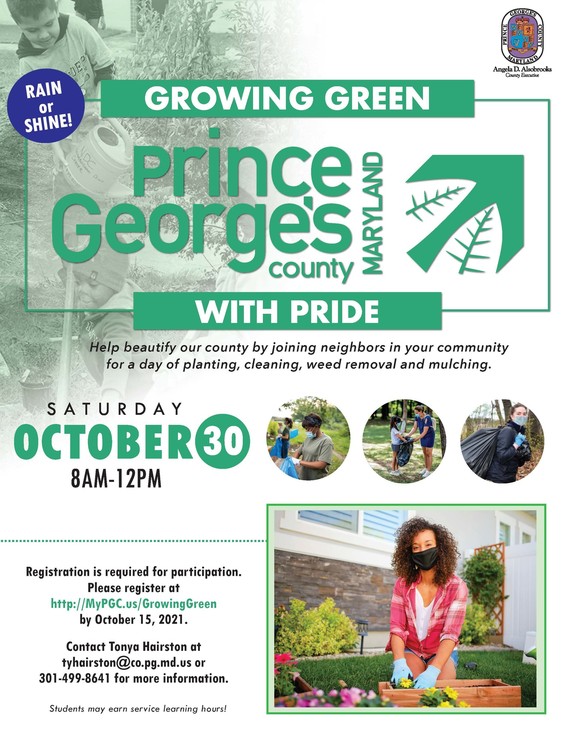 Fall 2021 Growing Green With Pride Day Flyer